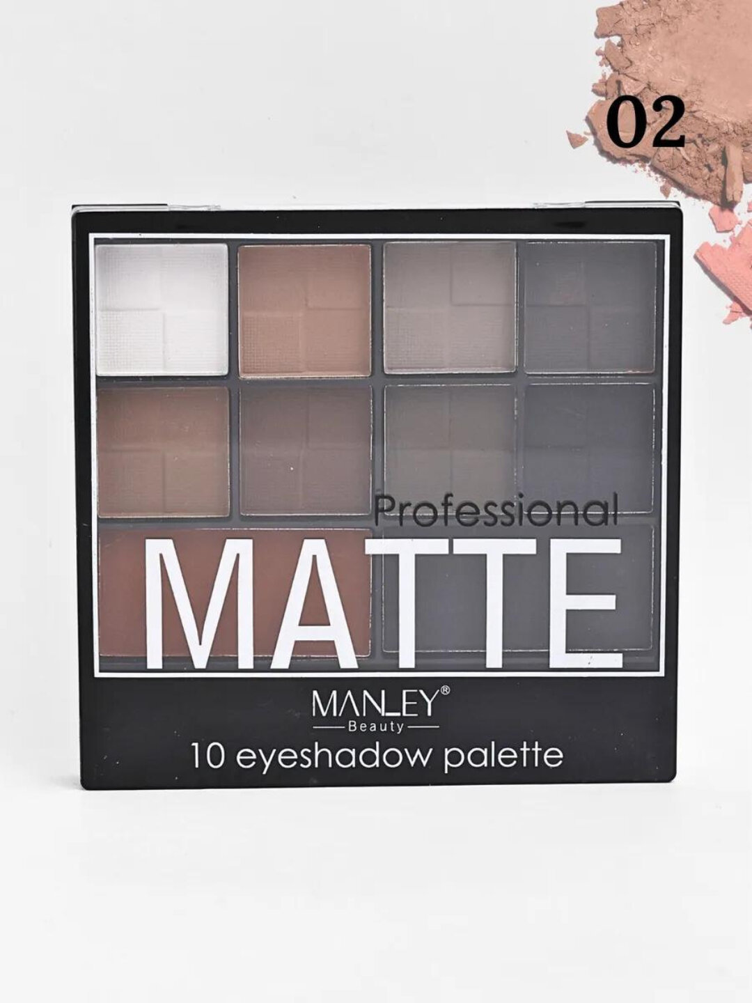 Палетка матовых теней для век Matte Eyeshadow Palette, 10 оттенков — фото 1