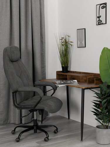 Изображение товара Кресло руководителя TetChair, металлокаркас, ткань, серый