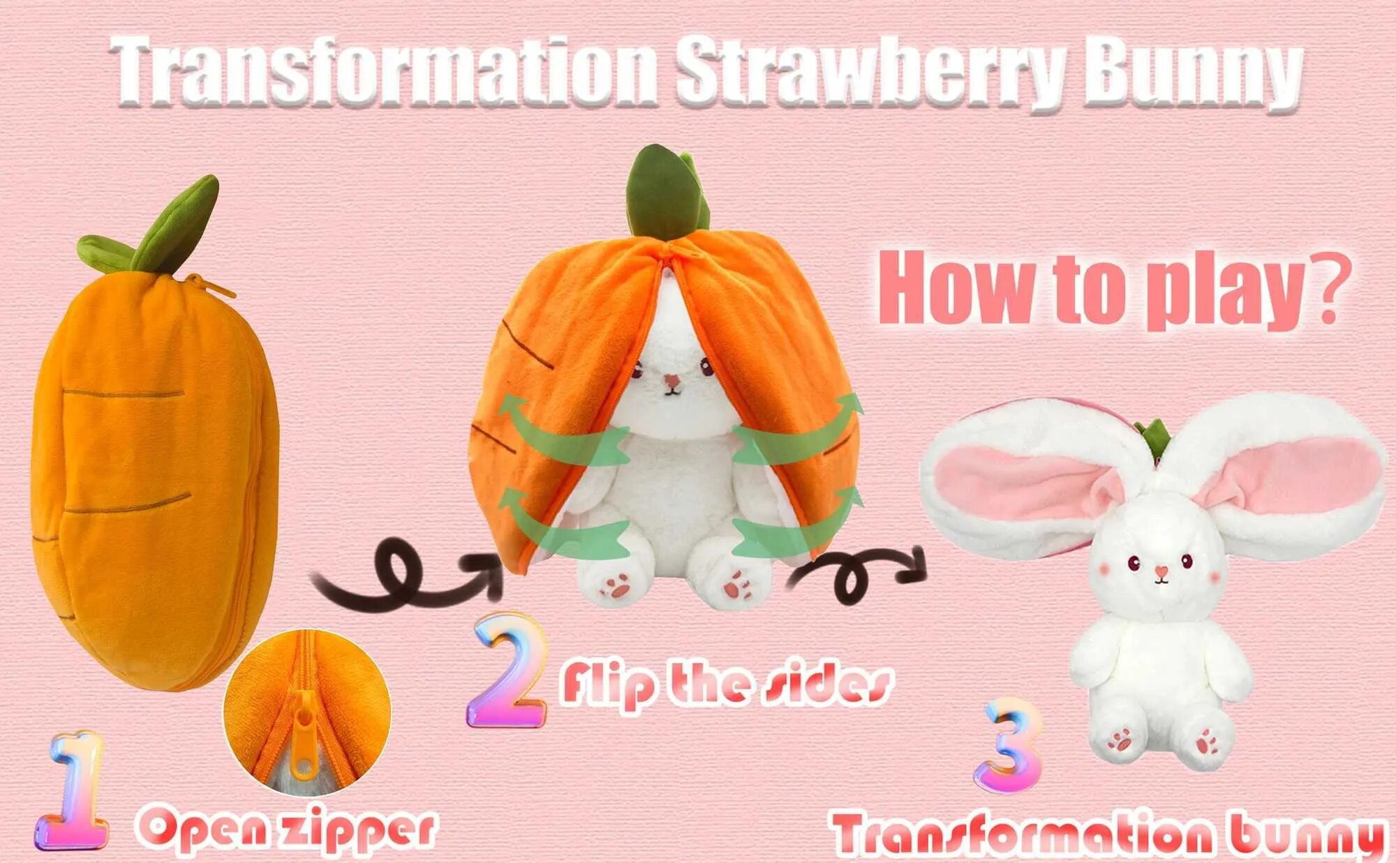 Мягкая игрушка "Кролик", для мальчиков и девочек, дышащая, с музыкой 35см — фото 1