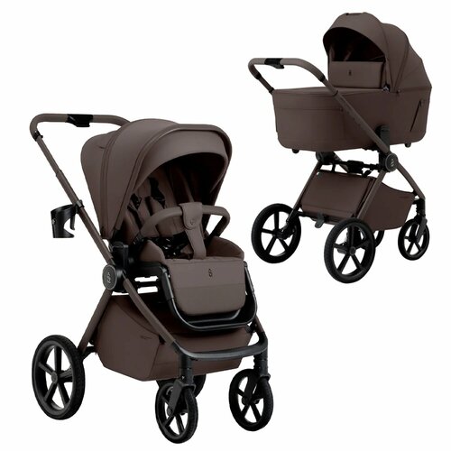 фото Детская коляска 2в1 sweet baby elegante therma colore, цвет chocolate brown sbl (шоколадный)