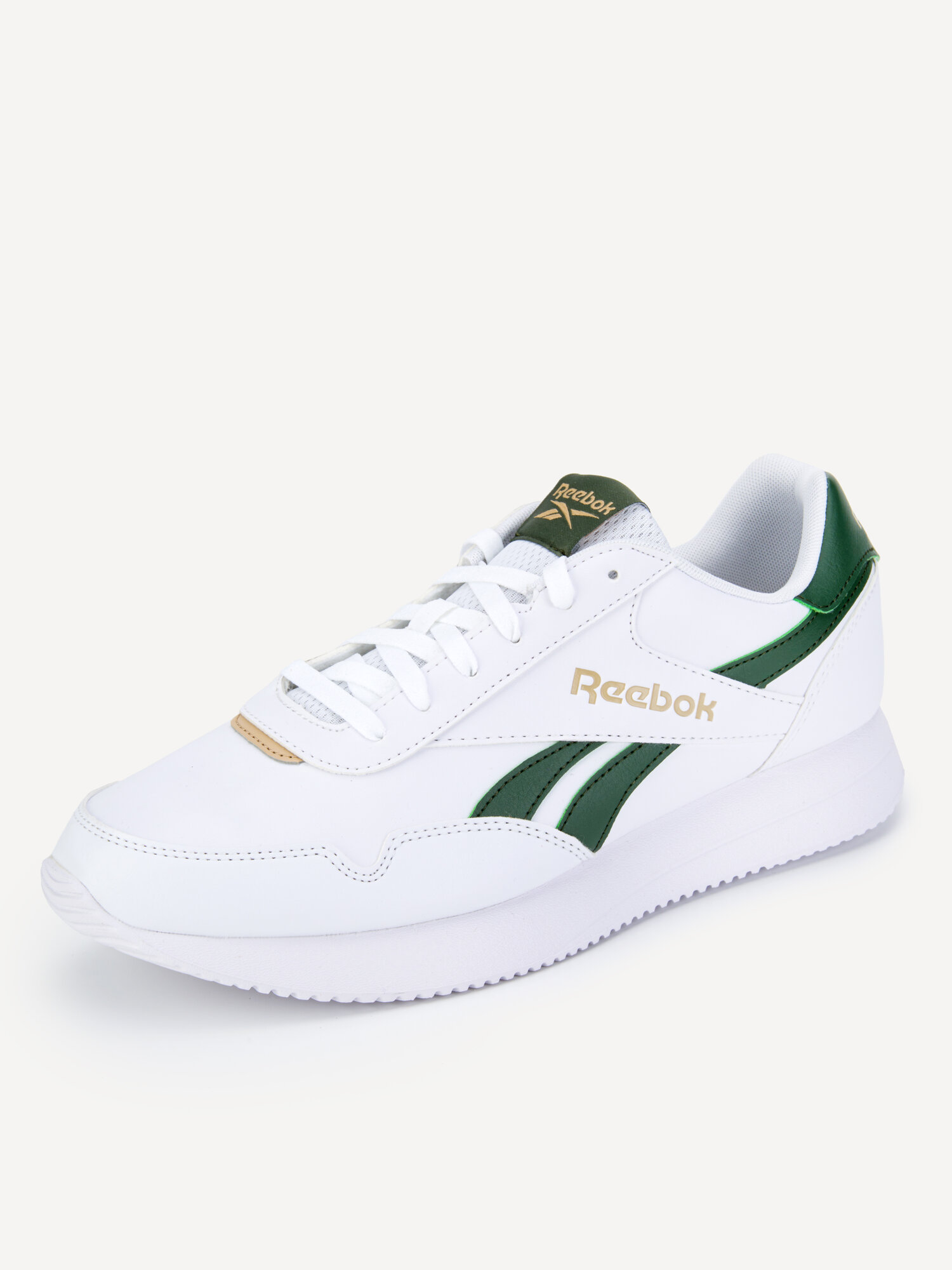 Кроссовки Reebok Jogger Lite, размер 9 US, белый/зеленый/бежевый — фото 1