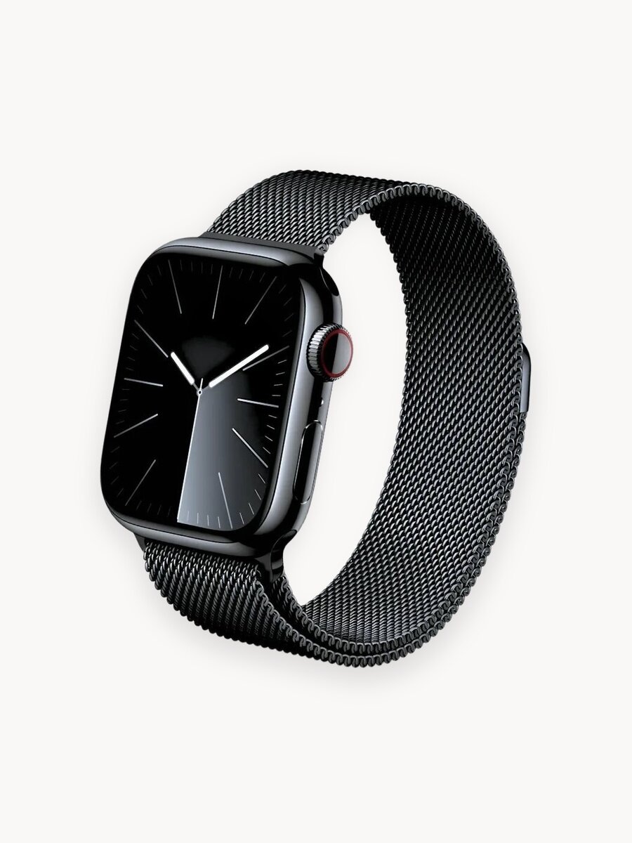 Ремешок для Apple Watch 38mm 40mm 41mm 42mm Миланская Петля, Графит