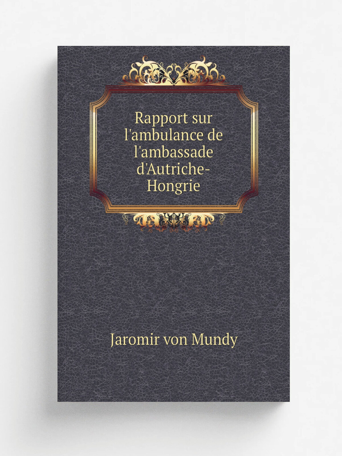 Rapport sur l'ambulance de l'ambassade d'Autriche-Hongrie | Jaromir von Mundy | 1871 | Versailles : Imprimerie-Libraire Beau | Репринт