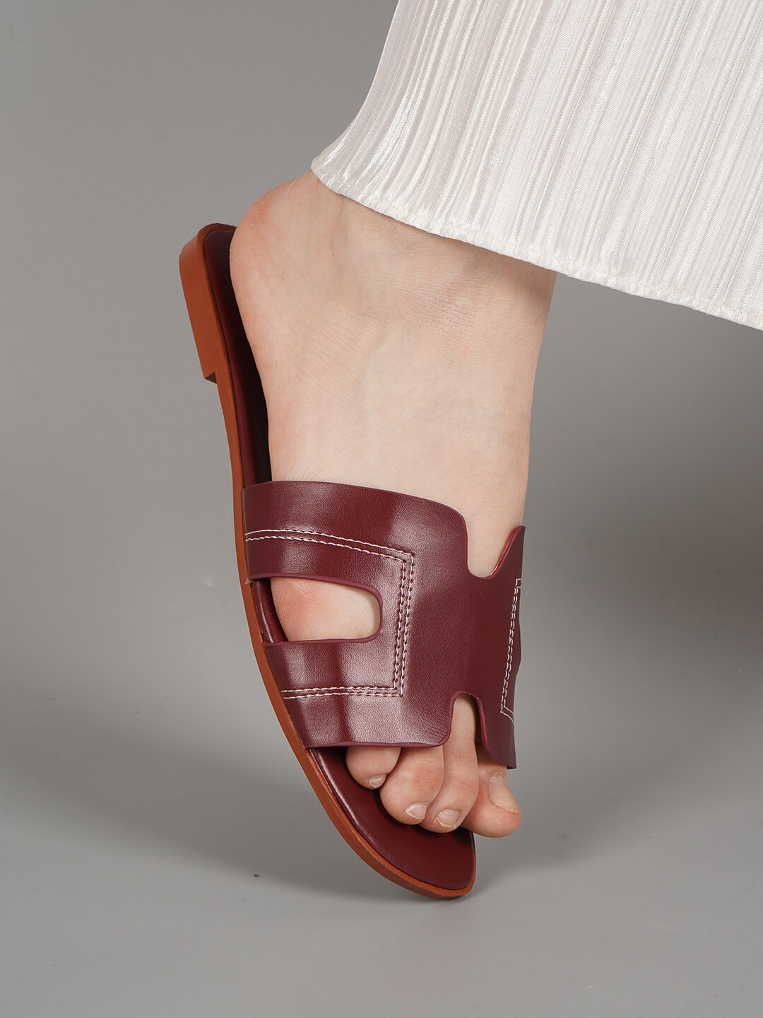 Тапочки, размер 40, бордовые — фото 1