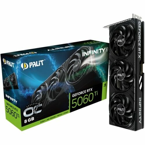 Видеокарта Palit GeForce RTX 5060 Ti INFINITY 3 OC 8G 52640₽