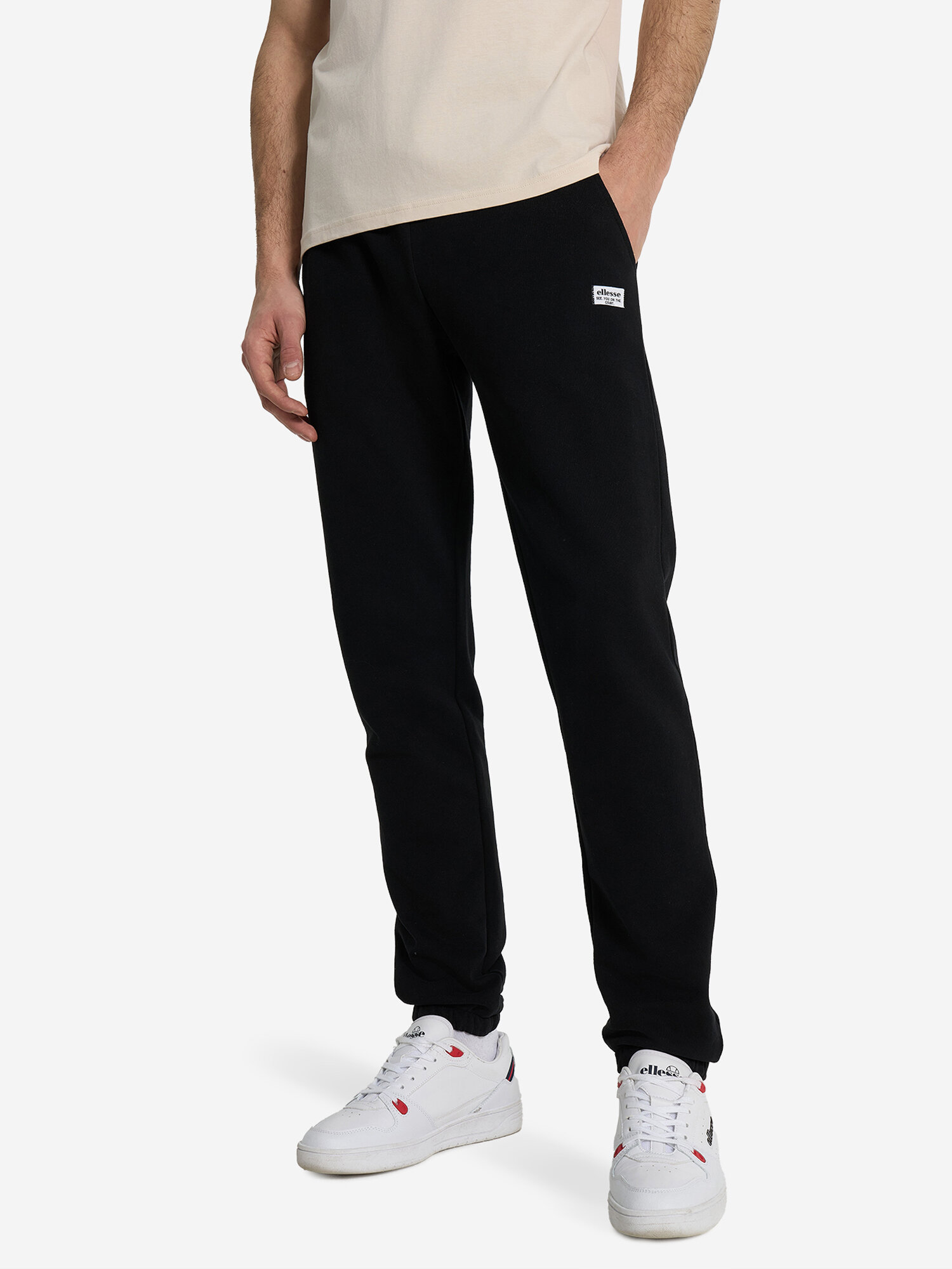 Брюки джоггеры ellesse, размер L, черный
