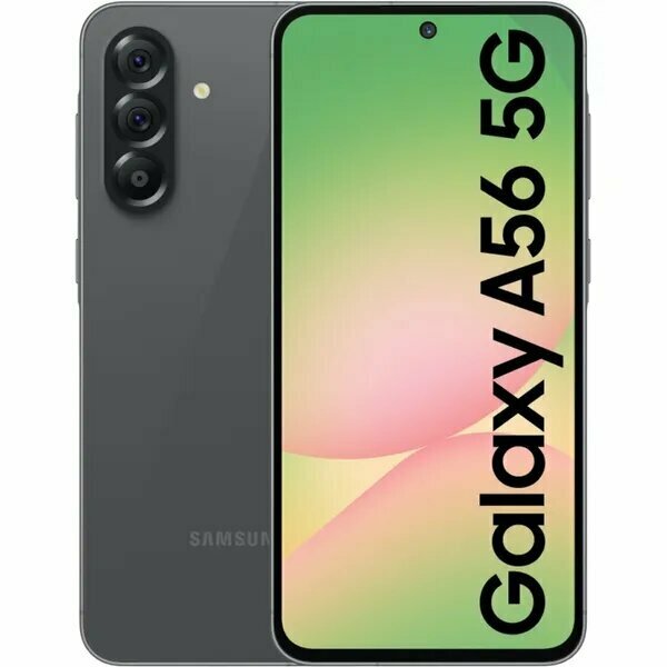 Смартфон Samsung Galaxy A56 5G 12/256 ГБ, Dual: nano SIM + eSIM, чёрный (Graphite)
