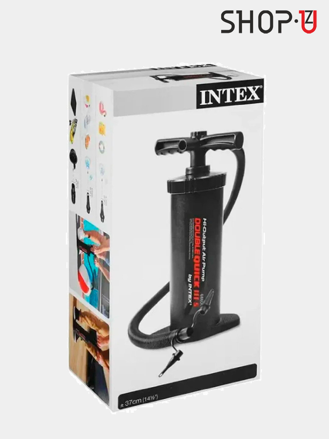 Насос Intex Double Quick III Hand Pump, для бассейна, чёрный — фото 1