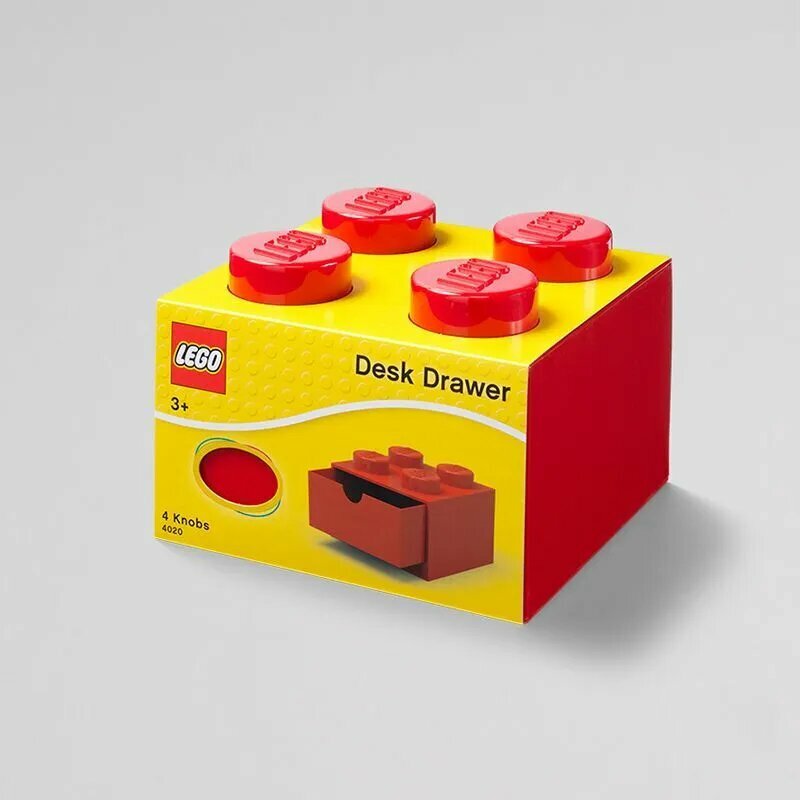 LEGO Кофр для хранения вещей "настольный ящик для хранения lego конструктор, пластиковый выдвижной ящик, штабелируемый, органайзер для хранения косметики мелочей, контейнер для лего", 15.9 см х 15.9 см х 11.5 см , 1 шт