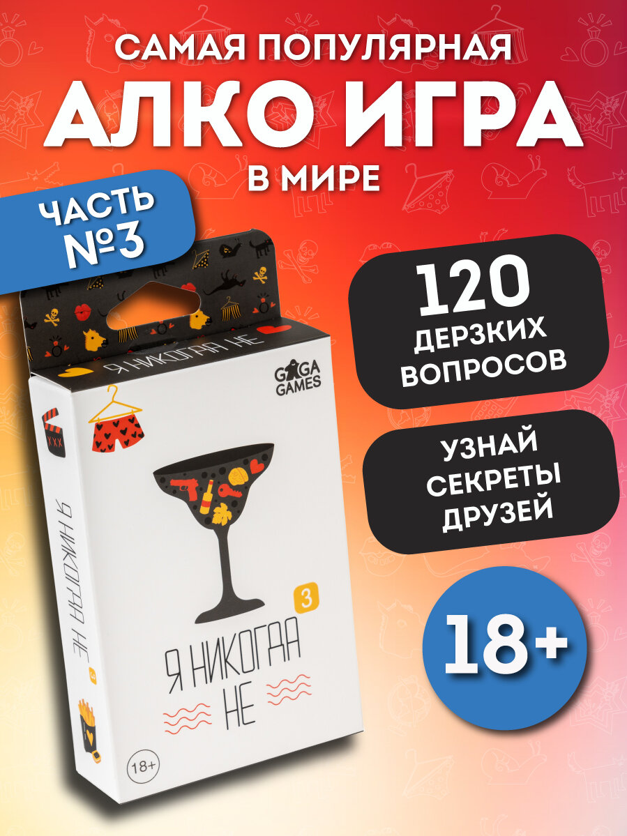 Разговорная настольная игра для вечеринки и веселой компании Я Никогда Не 3