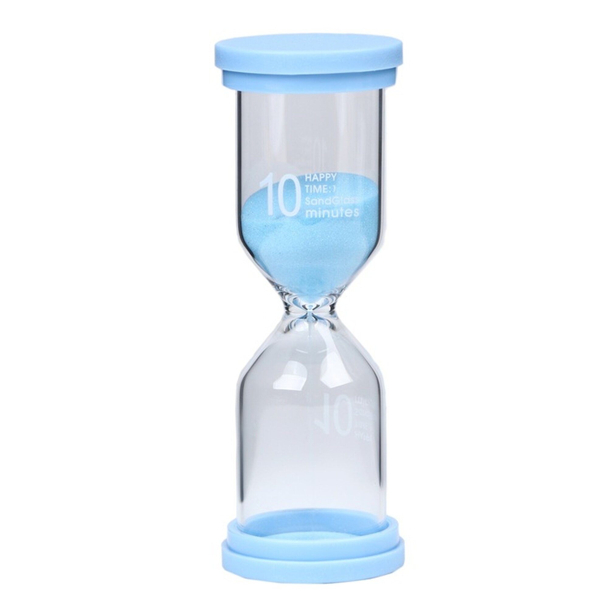 Песочные часы Happy time, на 10 минут, размер 4 х 11 см, голубые