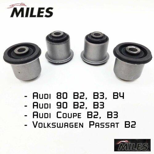 Сайлентблоки передних рычагов MILES для AUDI 80 B2 B3 B4 AUDI 90 B2 B3 VOLKSWAGEN PASSAT B2 ауди 80 фольксваген пассат Б2 5854₽