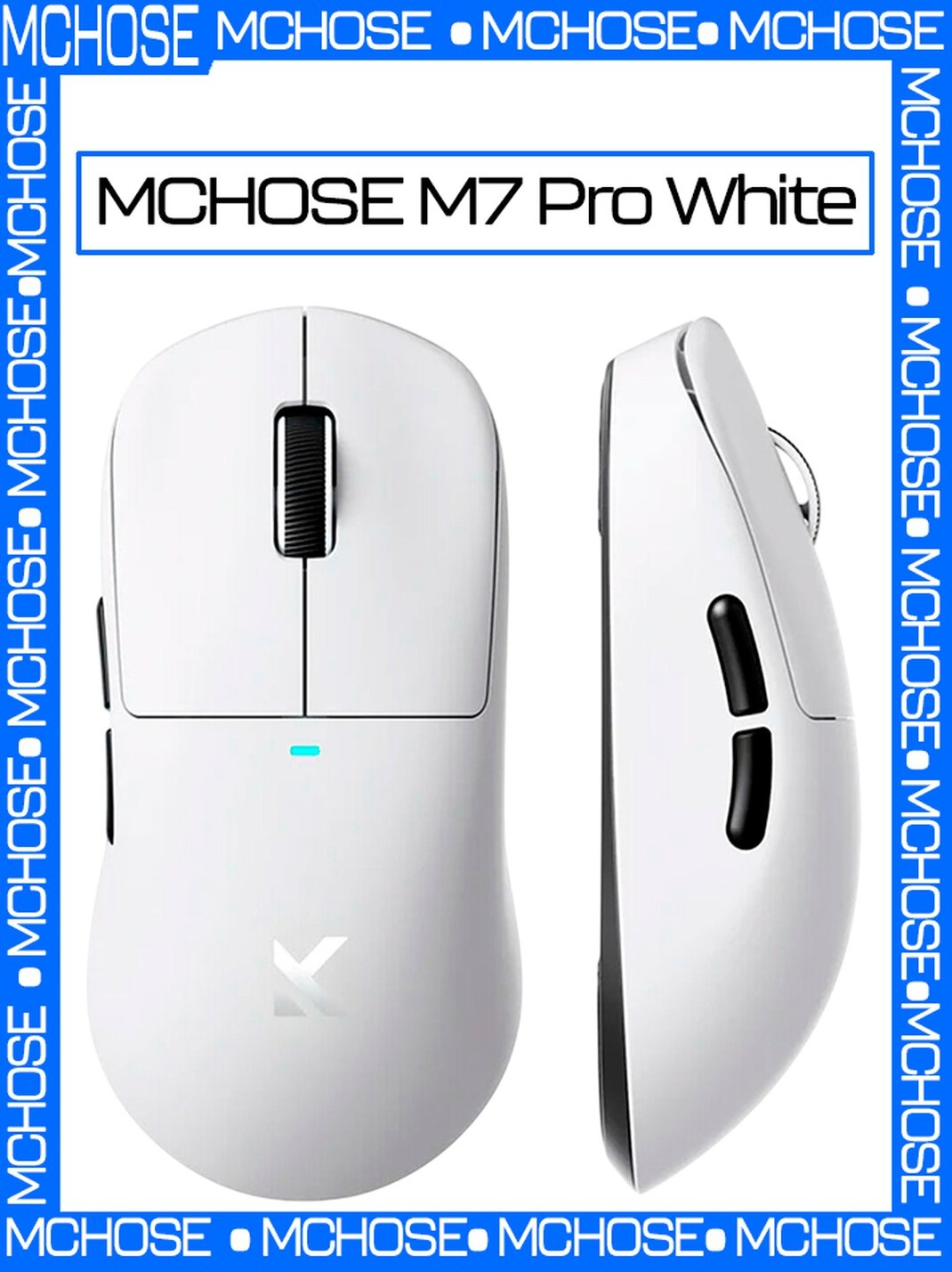 Мышь MCHOSE M7 Pro, беспроводная, с оптическим сенсором, для правой руки, белая