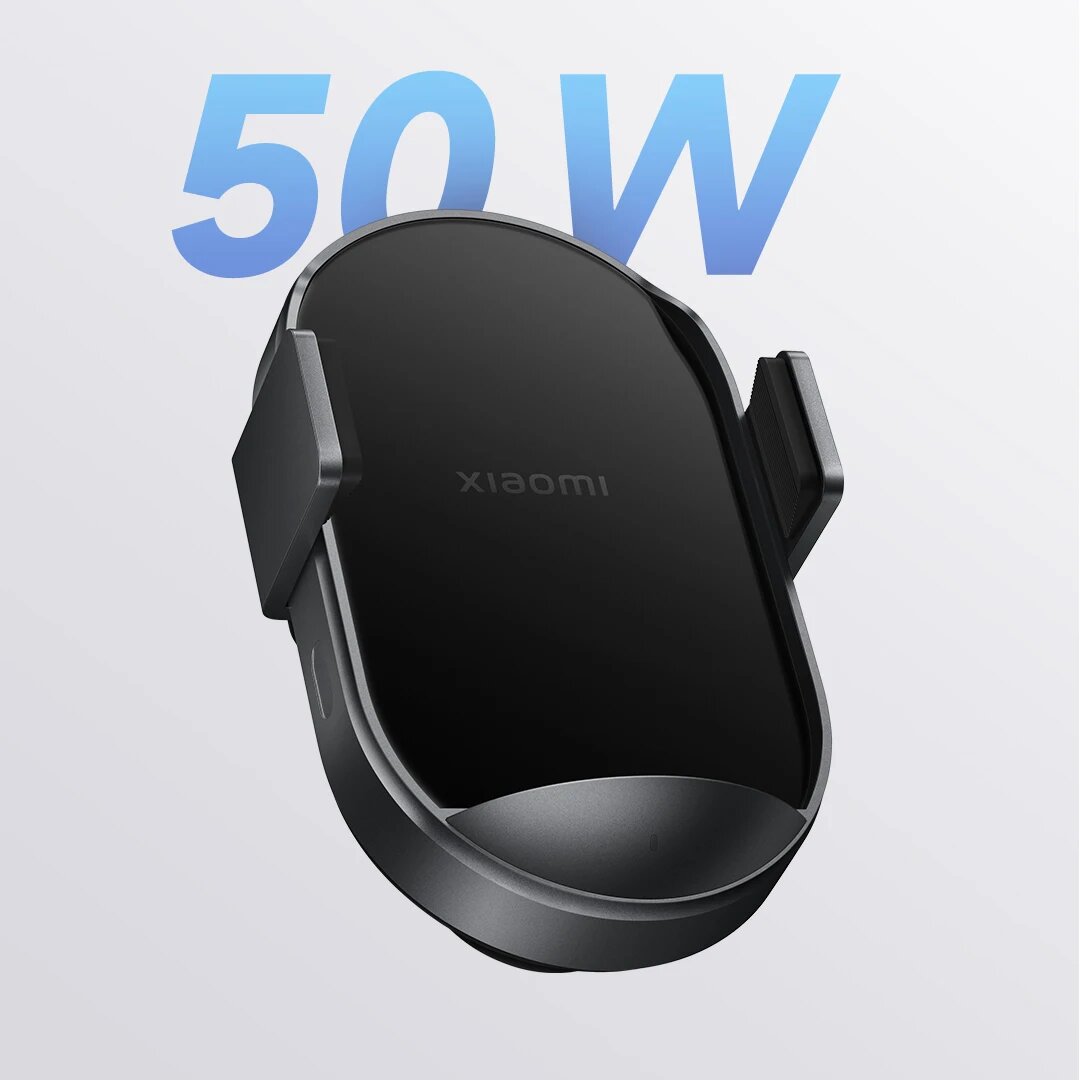 Картинки Автомобильное беспроводное зарядное устройство Xiaomi 50 Вт, двойной интерфейс, быстрая быстрая зарядка, поддержка отключения питания и индуктивного расширения, портативный держатель