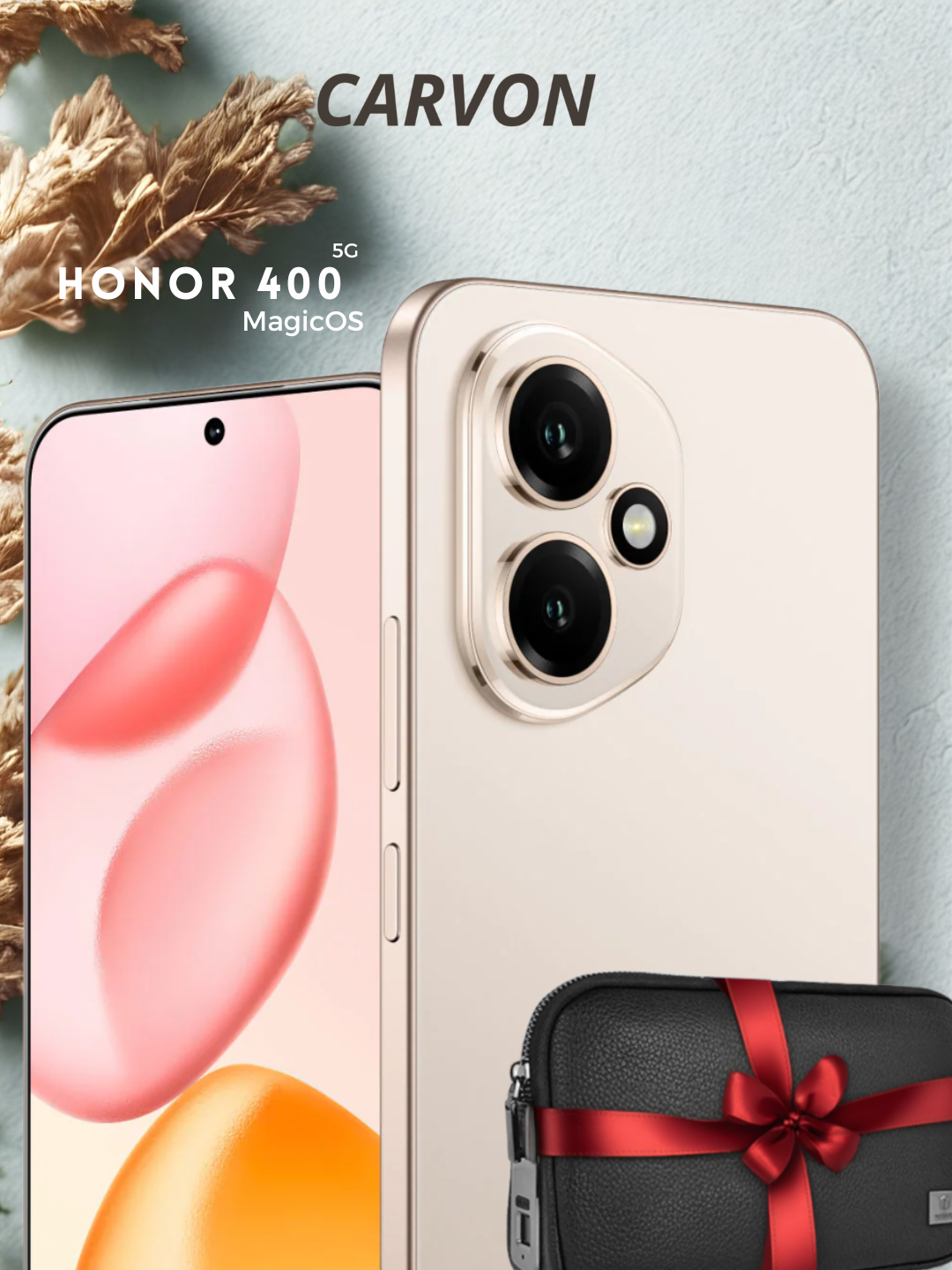 Смартфон Honor 400, 8 ГБ/256 ГБ, AMOLED 120 Гц, IP66, защита от воды и пыли, золото цвет + подарок Премиум-кошелек, открывающийся с помощью отпечатка пальца
