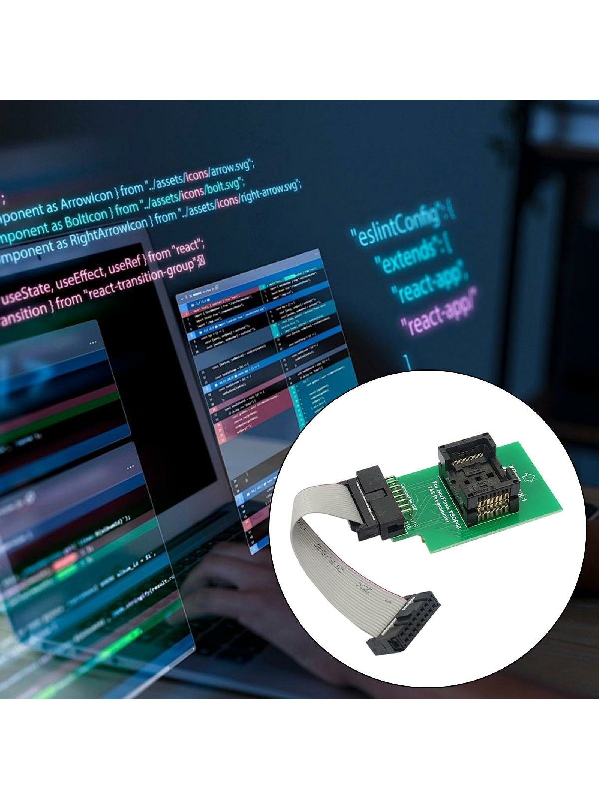 Efficient ADP_F48_EX-1 Adapter For T48 (TL866-3G) Programmer Enhances Chip Programming Stability And Speed — фото 1