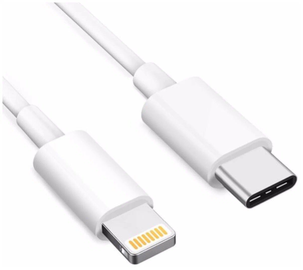 Кабель для зарядки айфона USB-C to Lightning, iphone Type C - Lightning , android, андроид, 1м, 5А, белый — фото 1