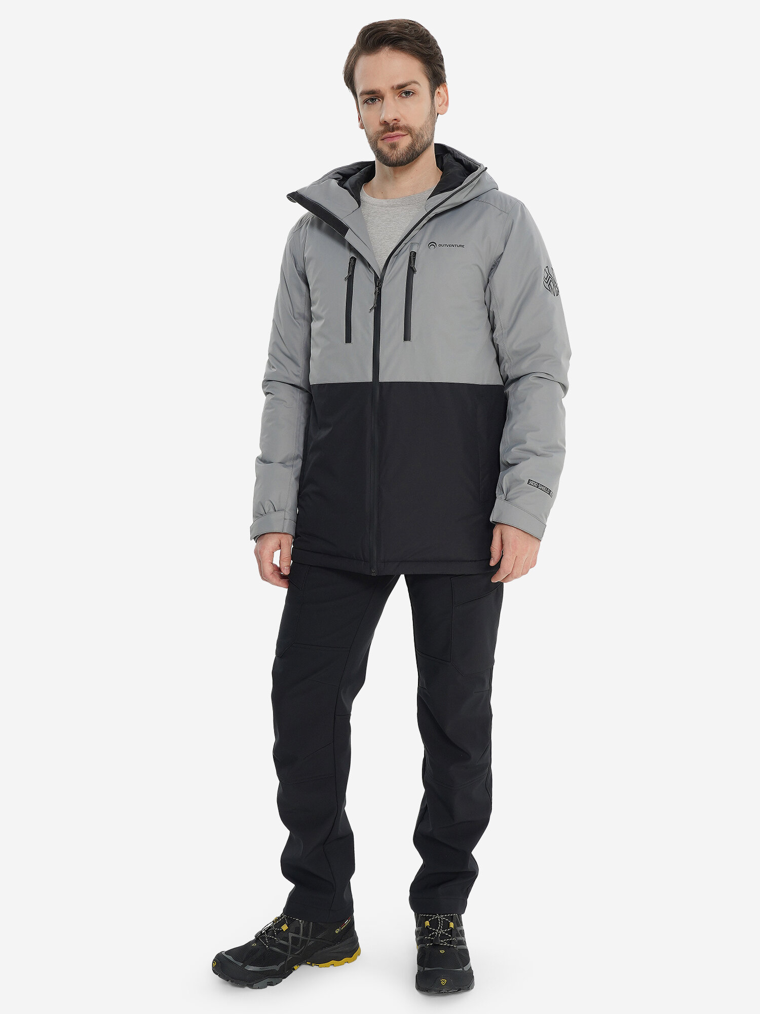 Куртка спортивная OUTVENTURE, размер 54, серый/черный — фото 1