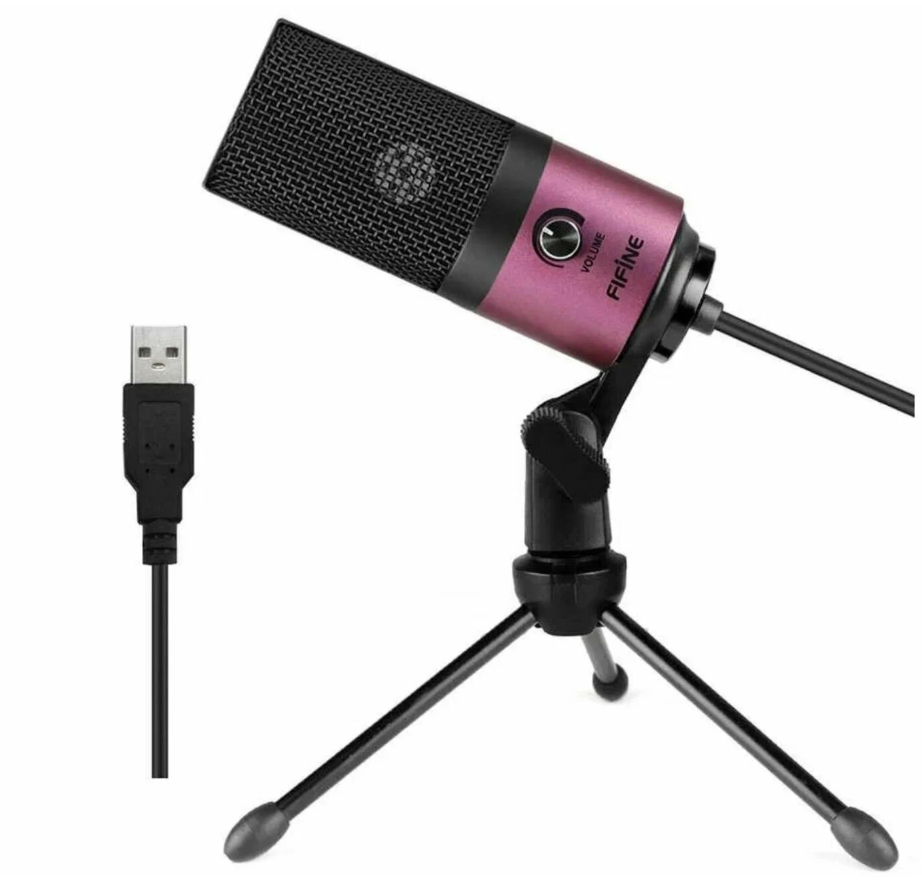 Конденсаторный микрофон для компьютера Fifine K669B, розовый