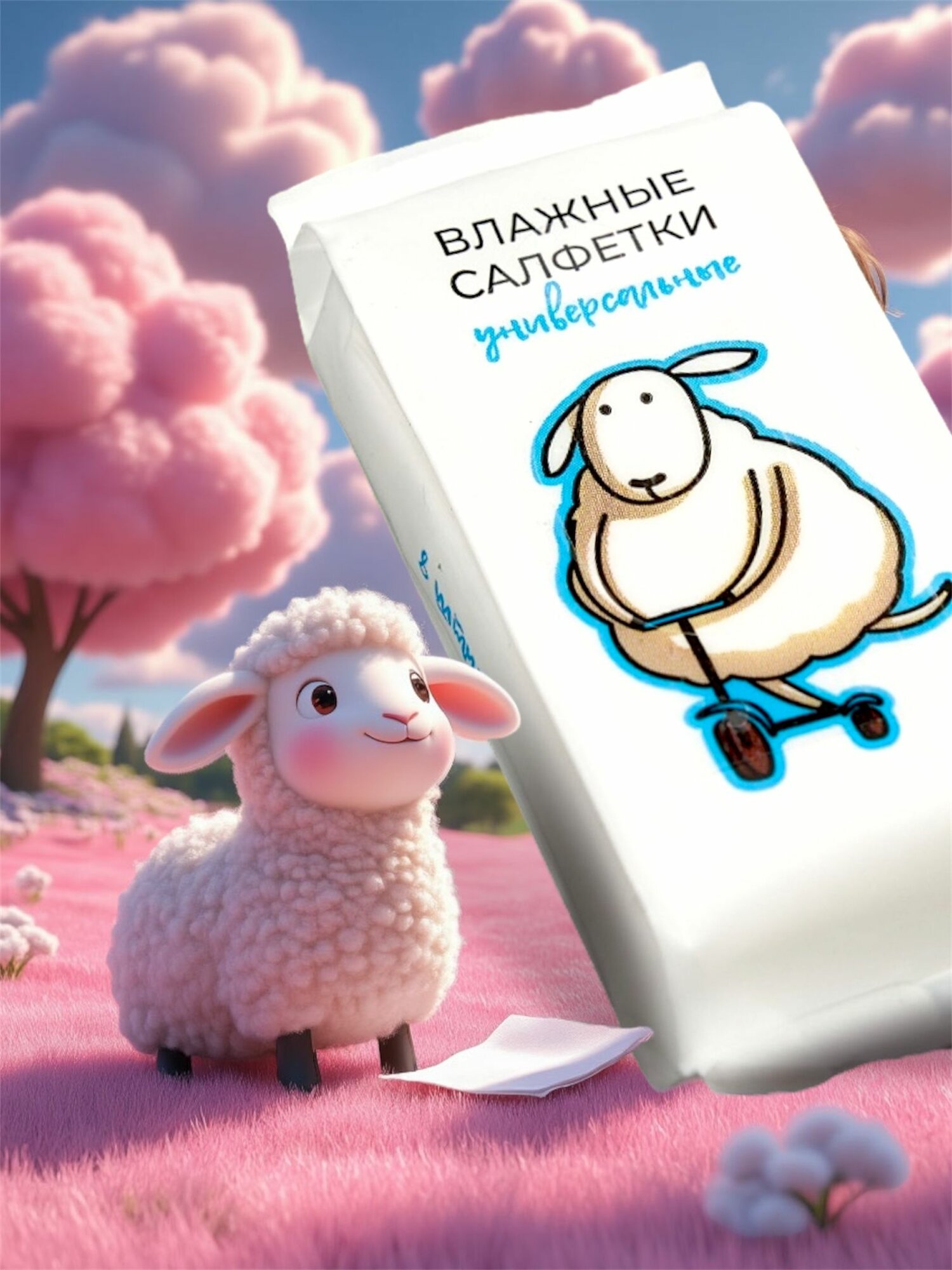 Изображение Влажные салфетки детские мини Бабл-гам карманные для рук и тела