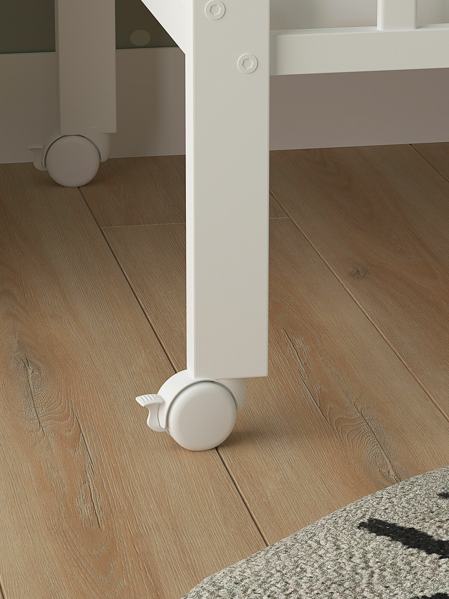 Аксессуары для персонализации кроватки Мультик: мобиль, ночник и балдахин в бело-голубых тонах