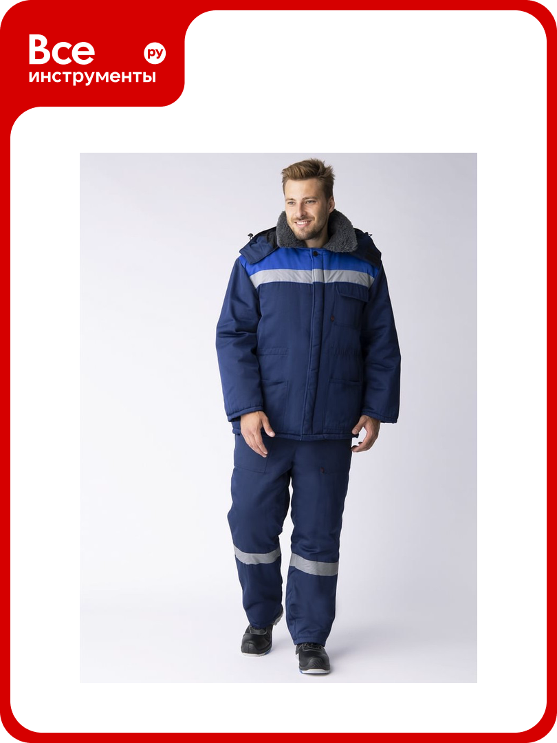 Зимний костюм Факел Труженик-Ультра темно-синий/васильковый 56-58/182-188 87459112.012