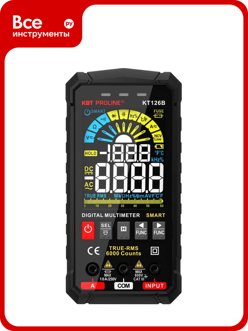 Цифровой мультиметр КВТ SMART KT 126В PROLINE 86329