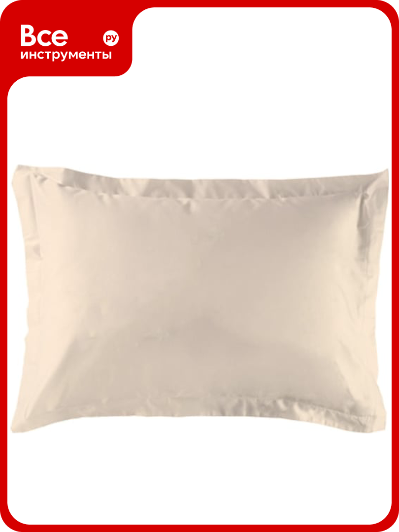 Наволочка Primavelle 70x70 см сатин с ушками с клапаном кремовый 113911102 сг11