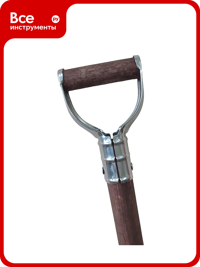 Ручка для лопаты 40 мм хром Хедер скобяной 009192