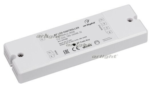 019788 Контроллер SR-1009LC-RGB (12-24V 180-360W S) (ARL IP20 Пластик)