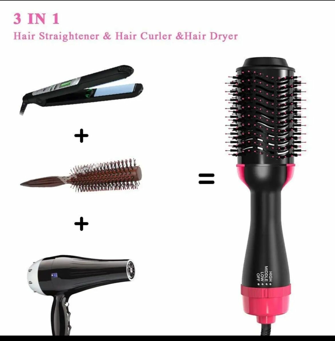 TKG Traders One Step Hair Dryer & Volumizer, Hot Air Brush For Women Blow Dryer Brush For Girl Blow Flow Ceramic Electric Flush Styler Straightener