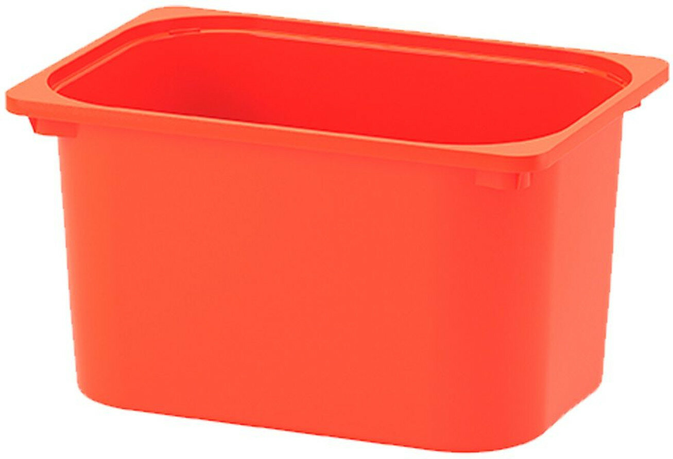 Контейнер для хранения пластиковый оранжевый 42 х 30 х 23 см