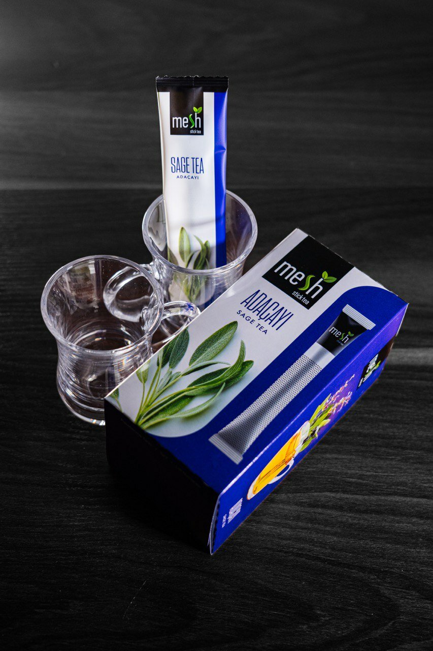 Меш стик 100% натуральный чай "Шалфей" с противовоспалительным эффектом — фото 1