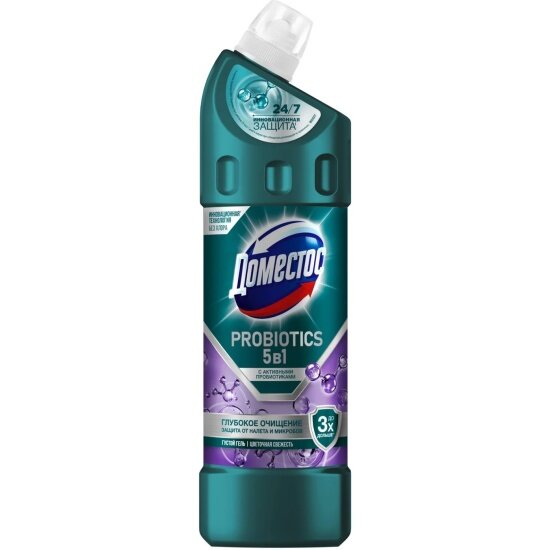 Чистящее средство Domestos доместос Цветочная свежесть, с активными пробиотиками, 750 мл
