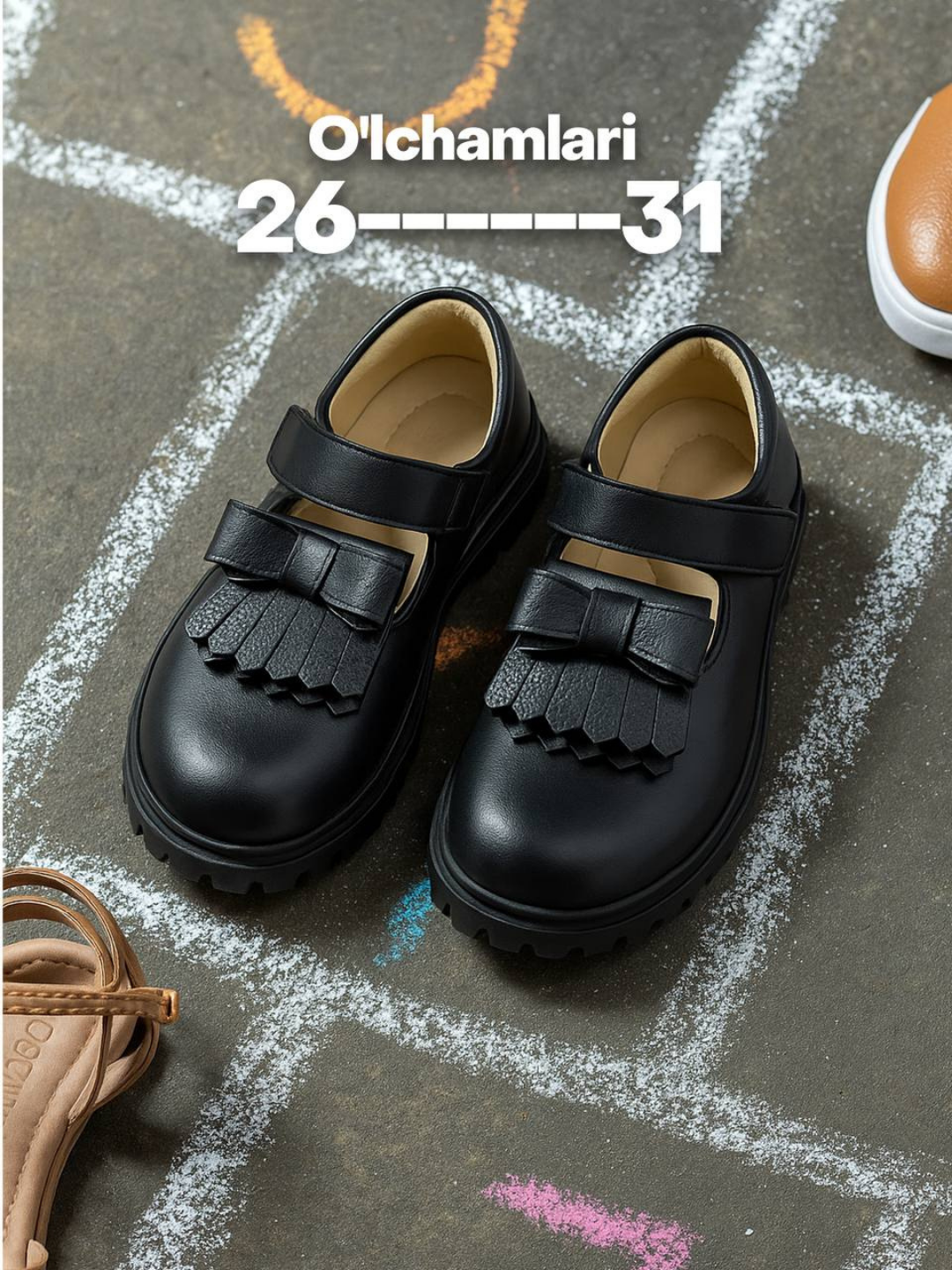 Лоферы Moozy 26-36, размер 26, , черный — фото 1