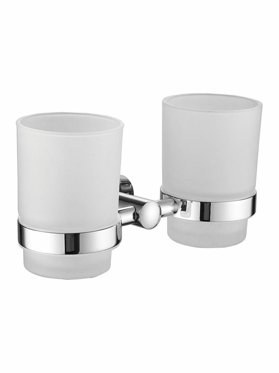 Стакан для ванной двойной настенный с держателем B90008 BELZ хром