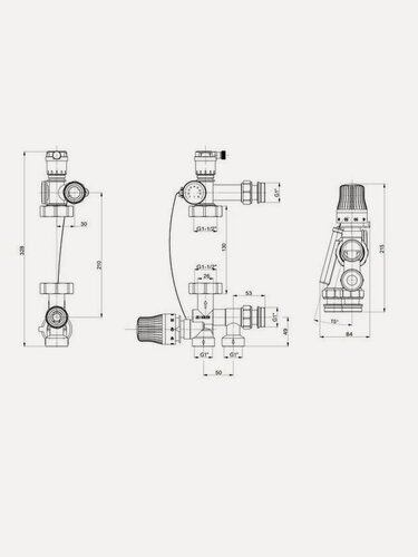 Изображение товара Насосно-смесительная группа MINI 20-60 C для теплого пола ZMg.802.013360 (без насоса) ZEISSLER
