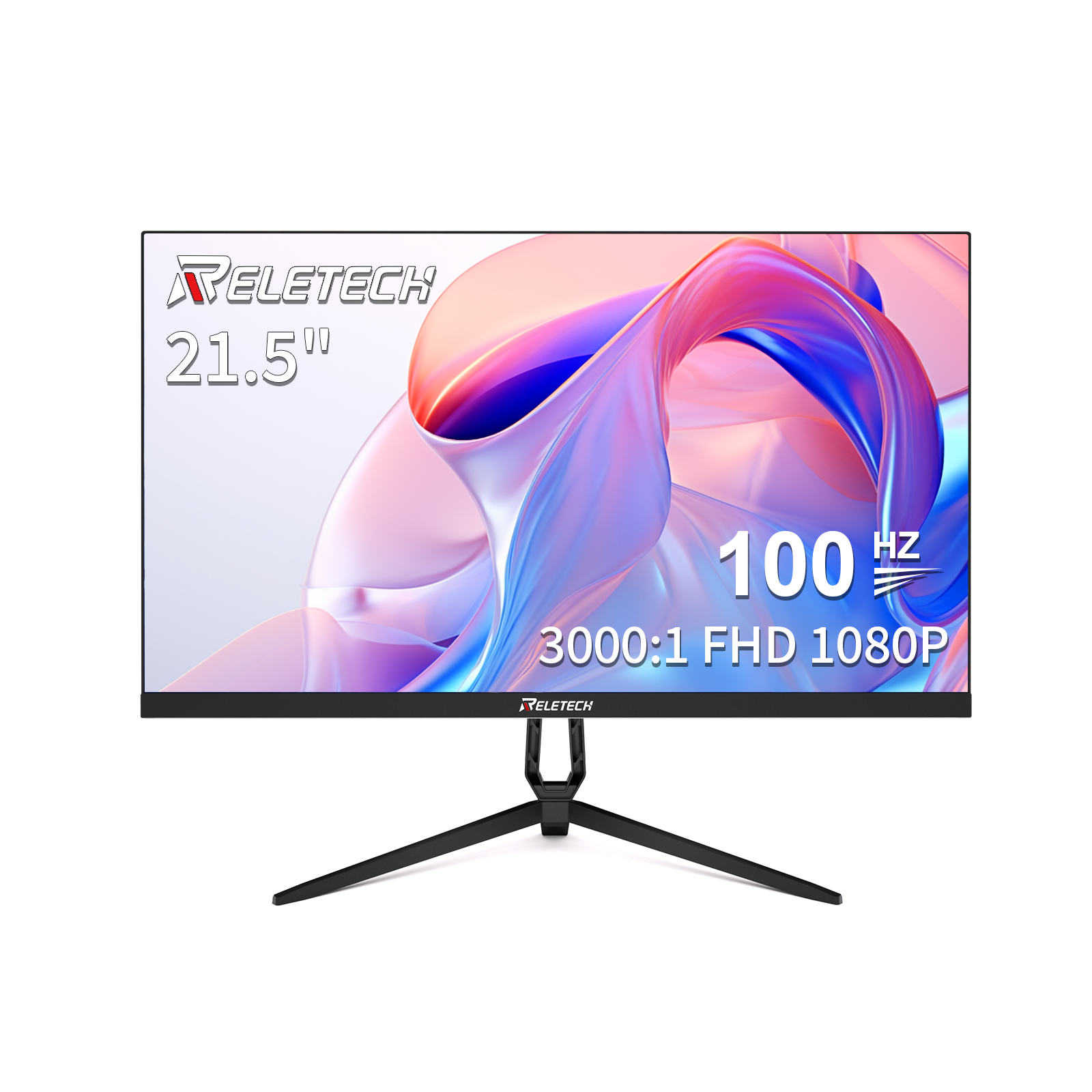 Монитор игровой Reletech 21.5 " 100 Гц , 1920x1080, HDMI+VGA, 3000:1, плоский, защита глаз, для компьютера, R21 Luma
