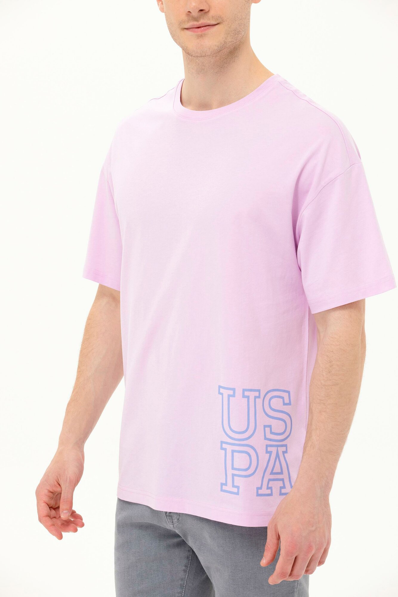 Футболка U.S. POLO ASSN., размер M, розовый — фото 1