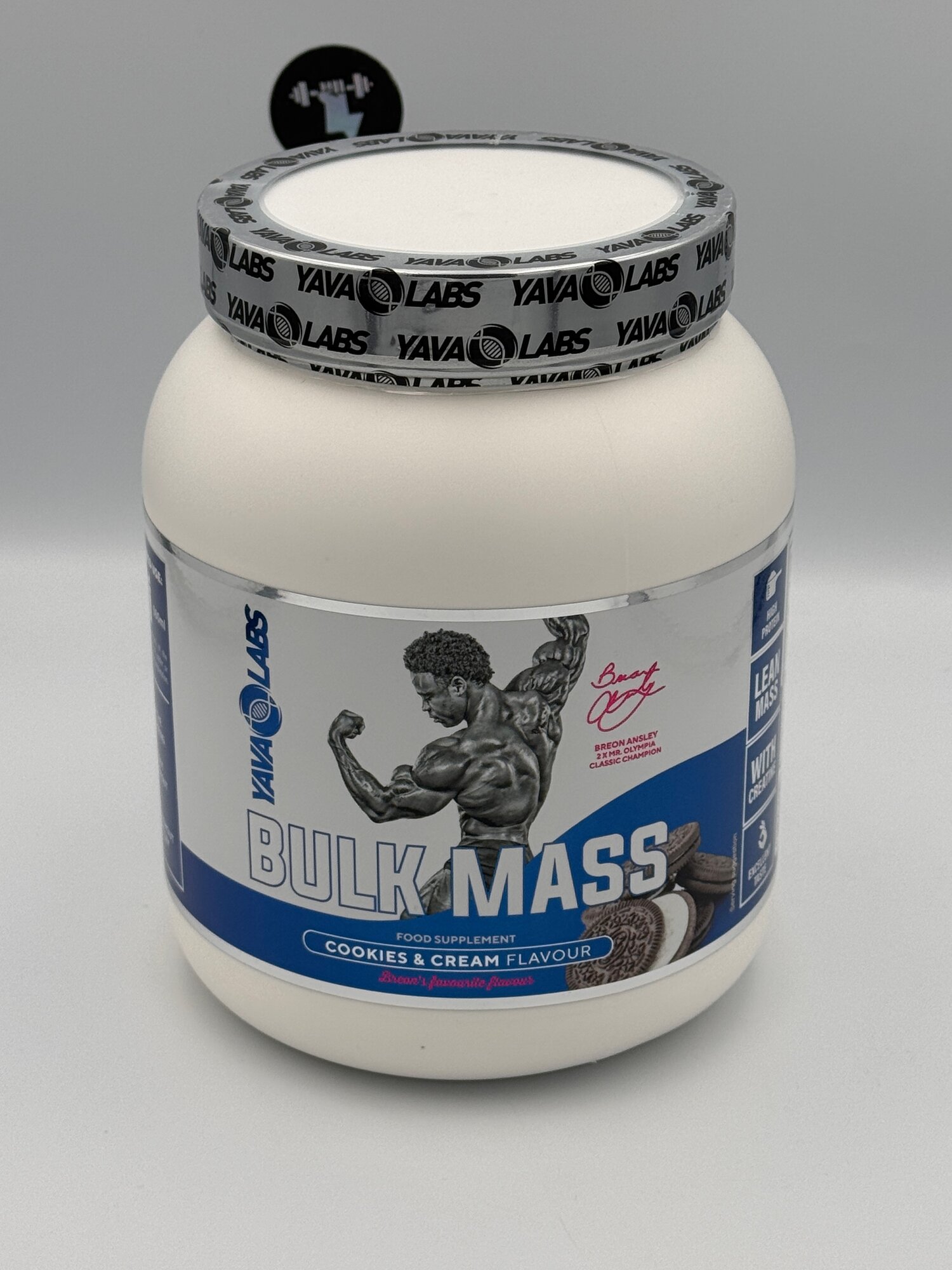 Протеиновый коктейль гейнер Yava Labs "Bulk mass", вкус cookies cream, 1.5 кг