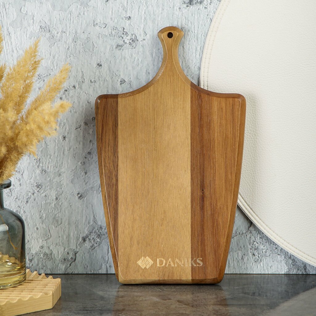 Daniks Доска разделочная деревянная 25.5х15х1.6 см с ручкой
