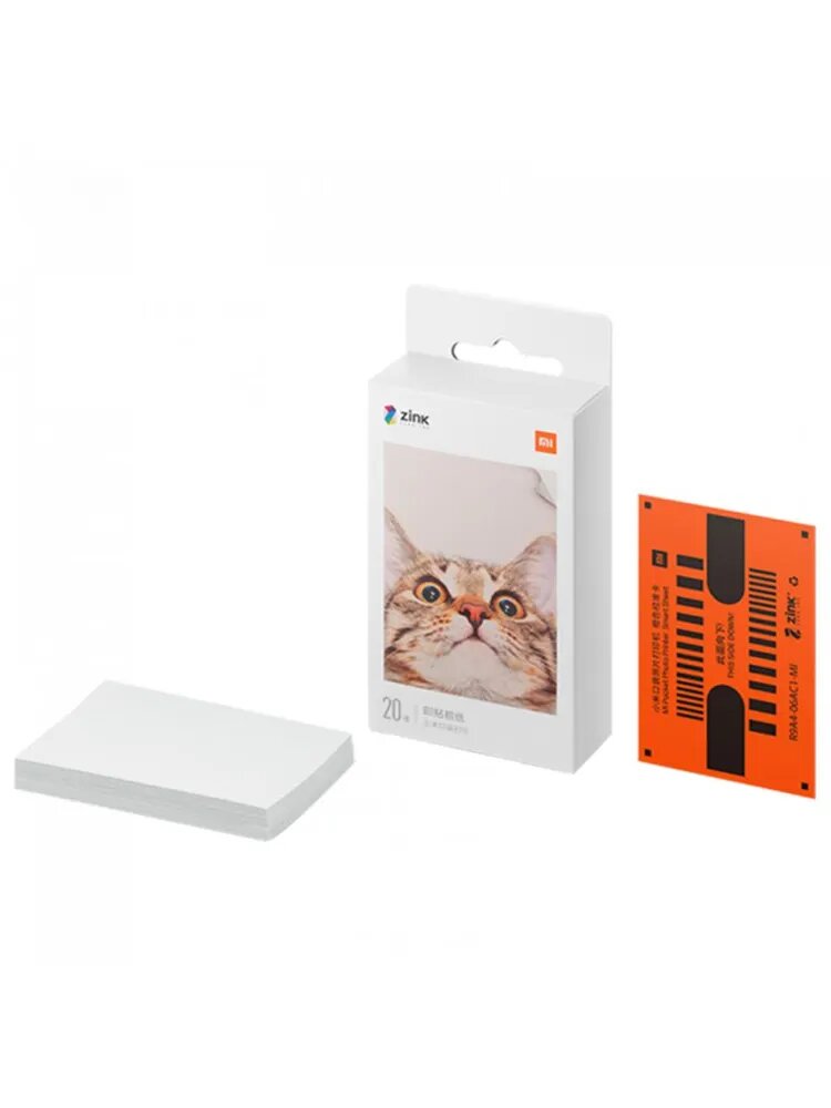 Xiaomi Мини-принтер Фотобумага для принтера Xiaomi Mijia AR ZINK Portable Photo Printer Paper 20 листов, Цветной