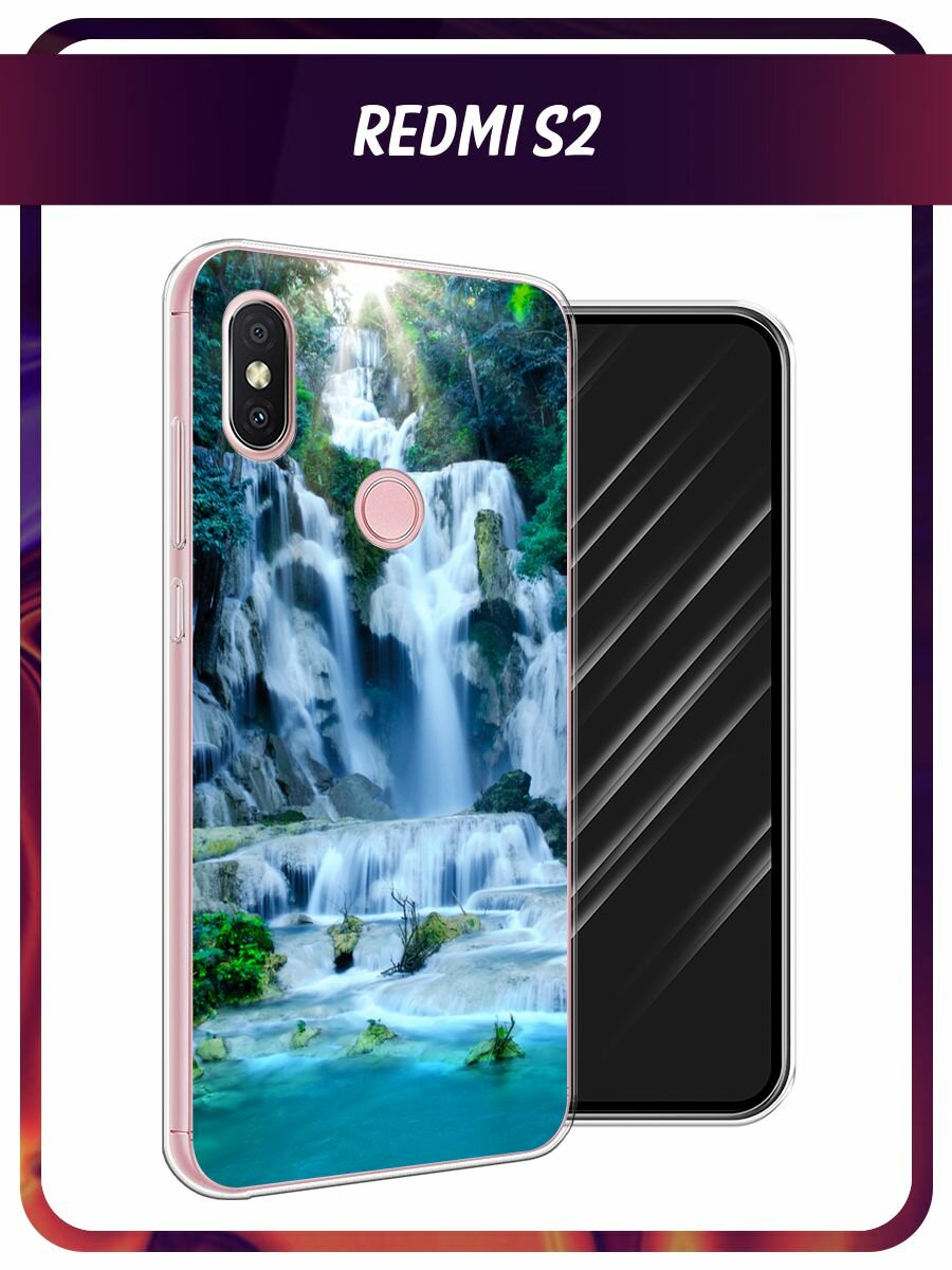 Чехол на Xiaomi Redmi S2 (Redmi Y2) / Сяоми Редми С2 (Редми Y2) с принтом "Водопад 8"