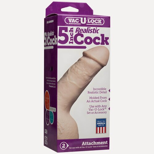 Изображение товара Насадка Doc Johnson Vac-U-Lock, реалистичная, телесная, 4,2 см x 12,7 см