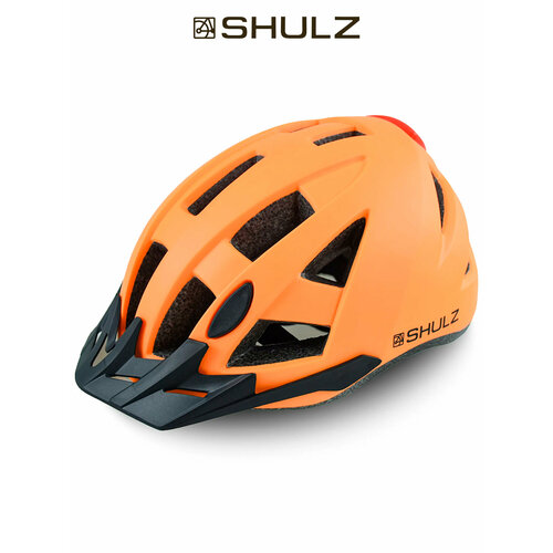 Шлем SHULZ ALEX Оранжевый, с маячком, с регулировкой размера, 58-61 см, (L)
