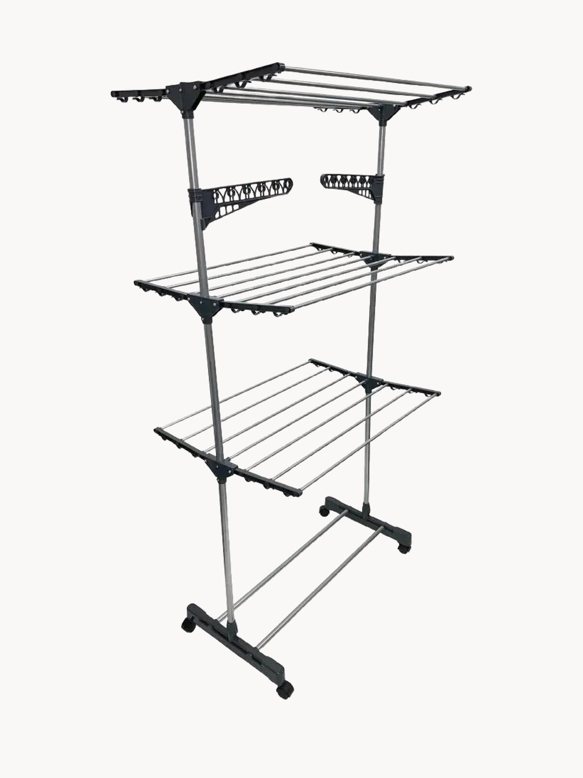 Сушилка для белья UniStor Wings, складная, напольная, серая, 80 см х 57 см х 165 см