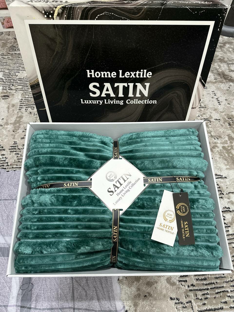 Плед "Satin Home Lextile", мягкий, теплый, в подарочной упаковке
