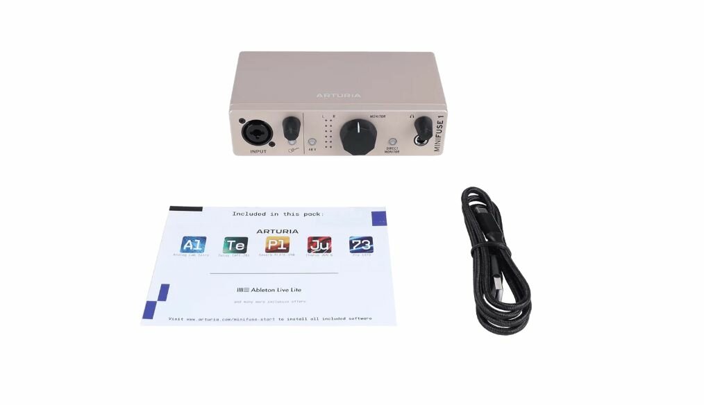 Arturia MiniFuse 1 Champagne - USB Аудиоинтерфейс — фото 1