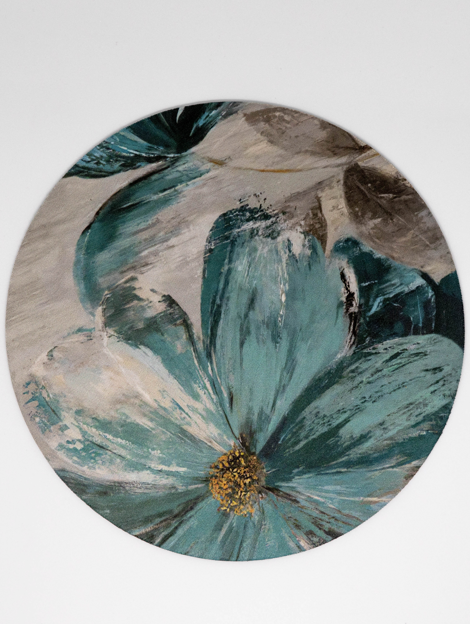 Коврик для компьютерной мыши круглый, 20 см, бирюзовый