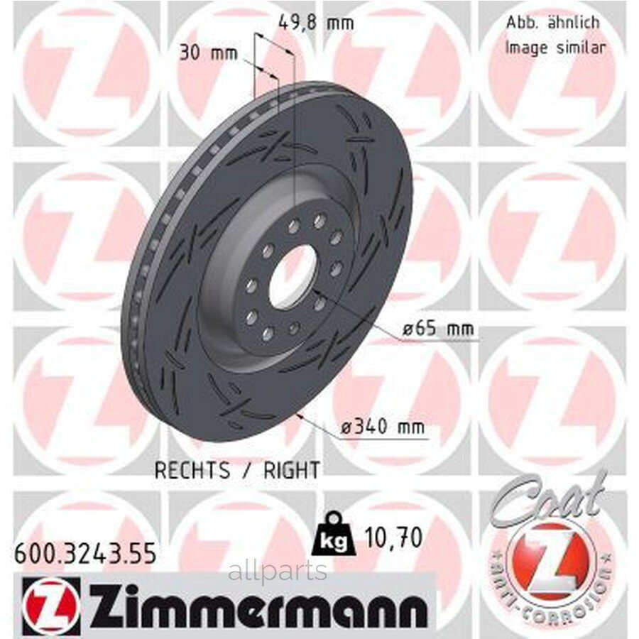 ZIMMERMANN 600.3243.55 Диск тормозной